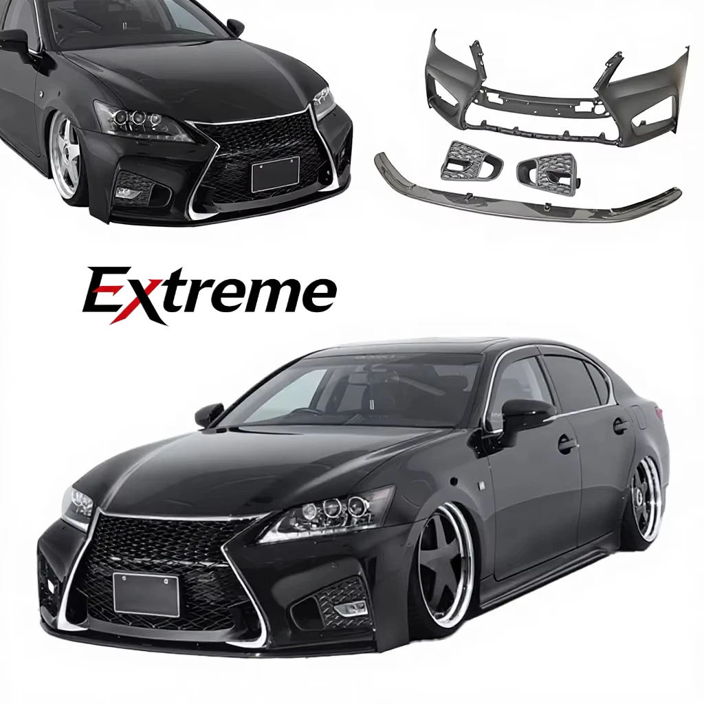 For Lexus GS Upgrade Body Kits Bumpers Front Rear Spoiler Side Skirt Spoiler Wing Fenders Auto Parts WideBody Kit for Grille