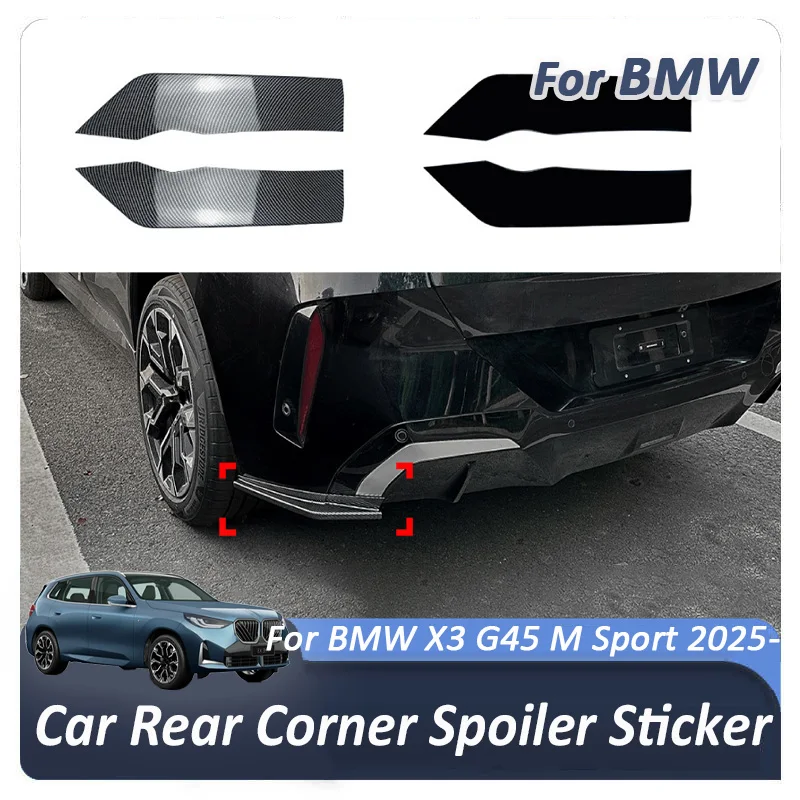 

For BMW X3 G45 M Sport 2024 2025 2026 3D Style Car Rear Corner Spoiler Sticker Trim Light Trim Decoration Accessories Kit
