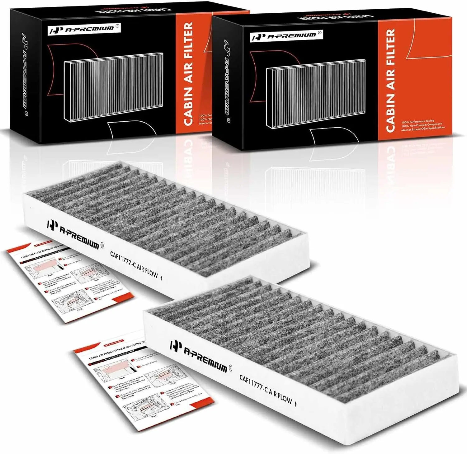 

Салонный фильтр из 2 предметов с активированным углем, совместимый с моделями Jeep — Wrangler 2011 2012 2013 2014 2015 2016 2017, Wrangler