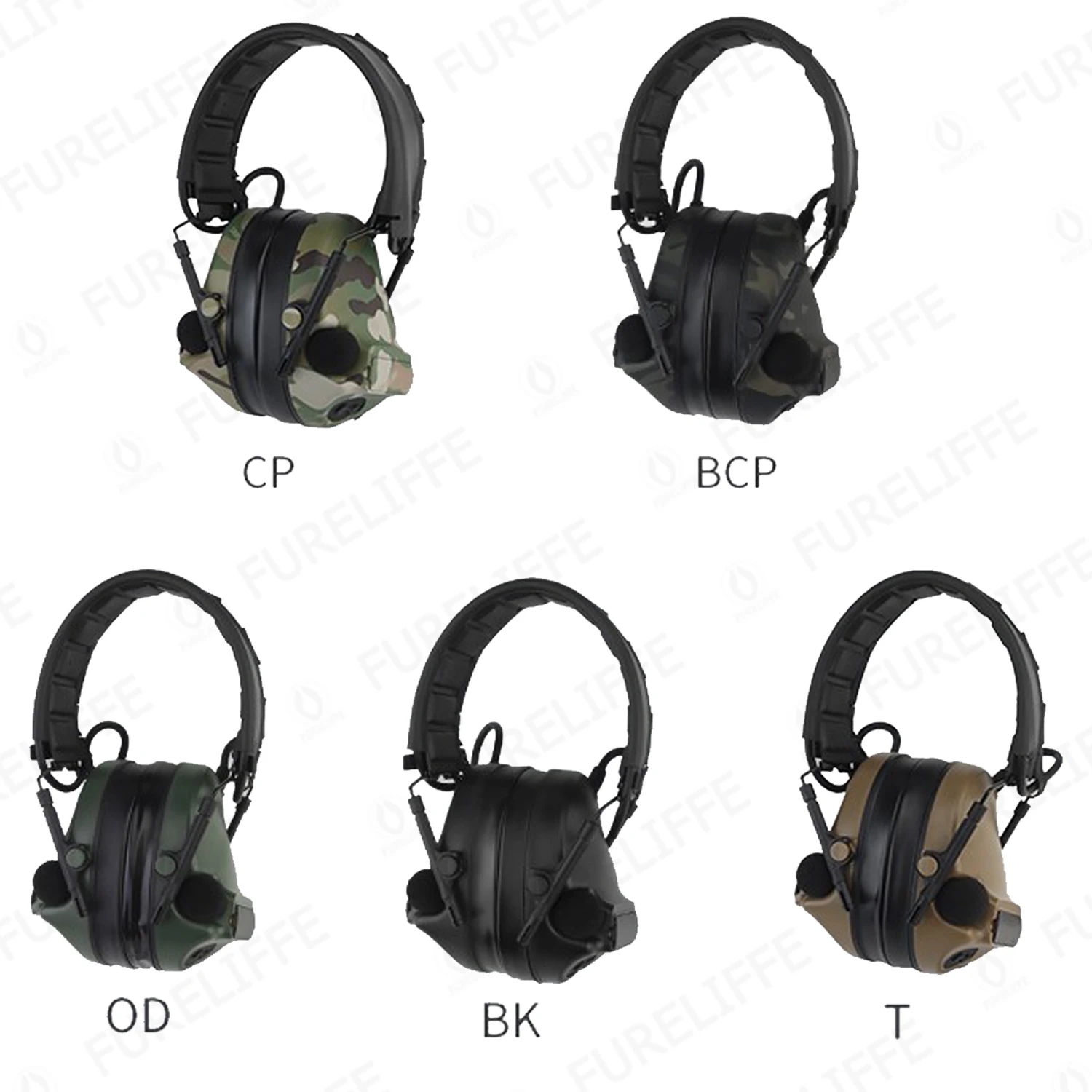 Tactical Communication Headset C5 Electronic Noise Canceling Headset Hearing Protection Noise-proof hunting Shooting Earmuffs