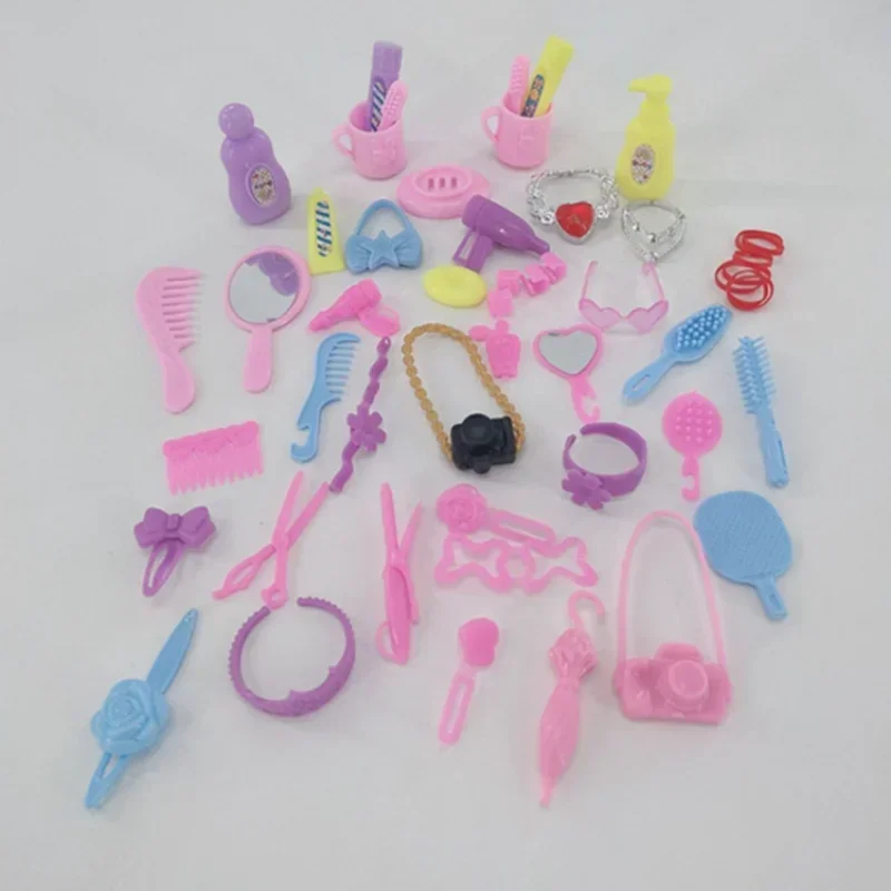 Doll Toothbrush Bathing Toy Accessories Soap Toothpaste Toothbrush Home Necklace Comb Mirror 55 Piece Set