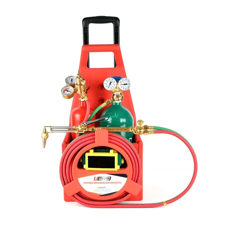 UWELD Professional Portable Tote Acetylene Welding Cutting Torch Kit With Storage Tank Industrial Lab Welding Equipment
