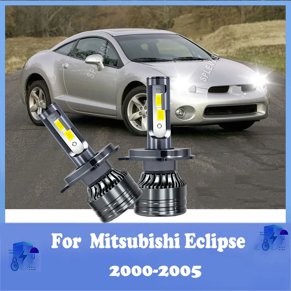 

2Pcs Led Car Headlight Bulbs 180W H4 6000K Light with Cooling Fan For Mitsubishi Eclipse 2000 2001 2002 2003 2004 2005