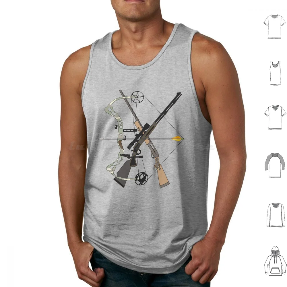 Hunter Toys , Hunting , Weapons , Hunter Gifts Tank Tops Print Cotton Hunter Hunting Muzzleloader Shotgun Outdoor