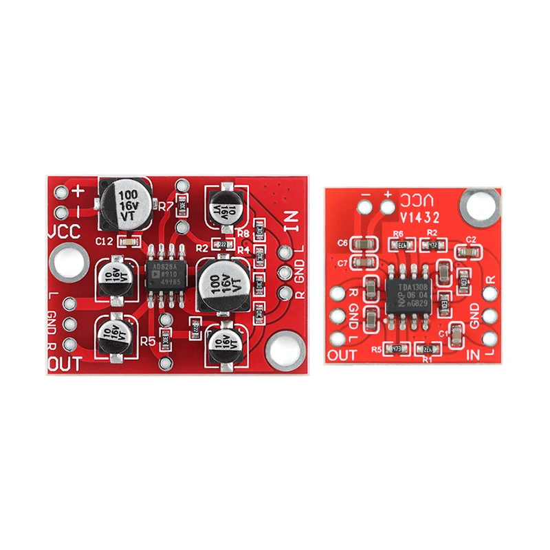 5pcs/1pc AD828 Single Power Supply TDA1308 Class AB Stereo Headphone Driver Module Front Audio Amplifier Board