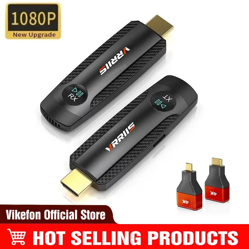 100 m kabellose Übertragung, Videosender und -Empfänger, HDMI-Extender, Display-Adapterkabel,
