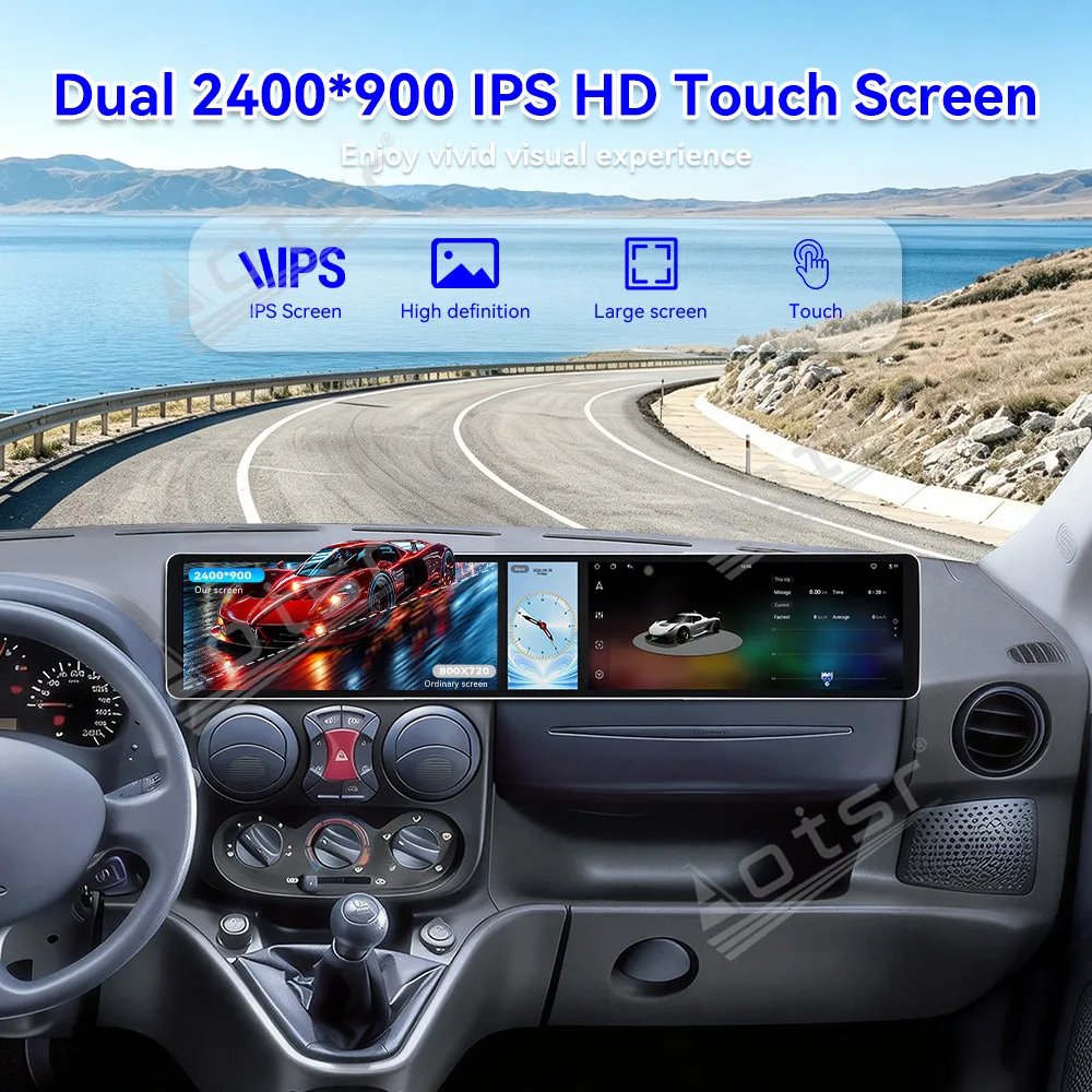 Triple HD Screen Android Radio For FIAT DOBLO 2002~2017 Video Stereo Multimedia Player GPS Navigation CarPlay Auto IPS Head Unit