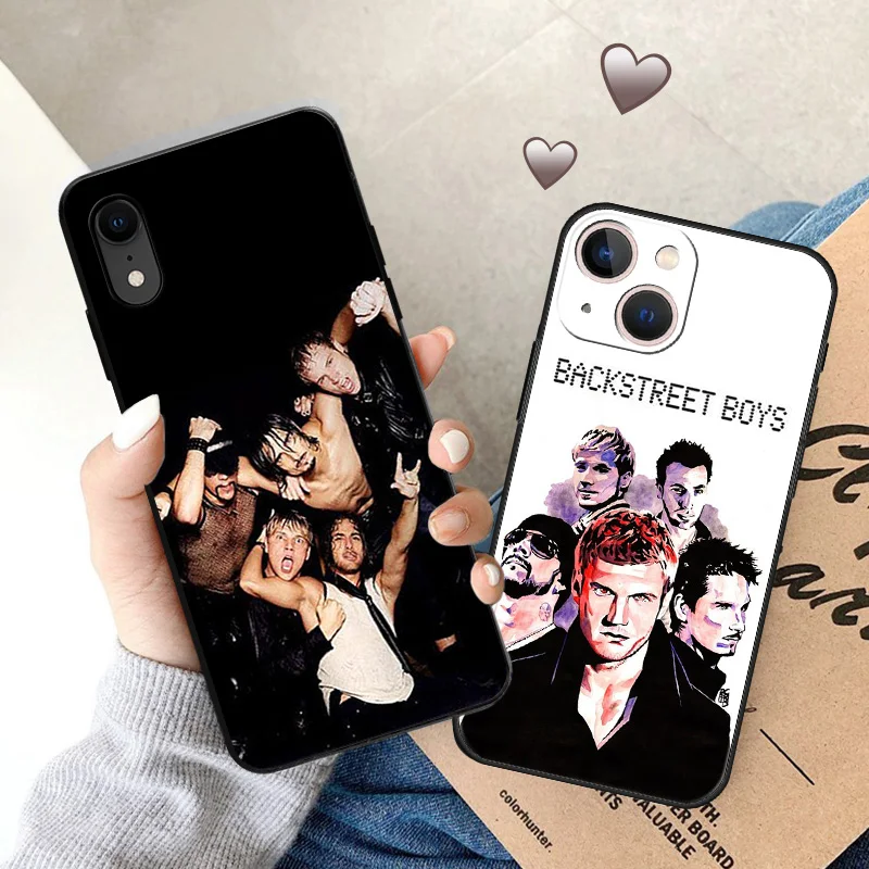 Чехол для телефона Apple iphone 16 Pro 15 12 11 13 Mini 14 Plus SE XR X XS Max Backstreet Boys BSB Мягкий черный чехол с защитой от падения