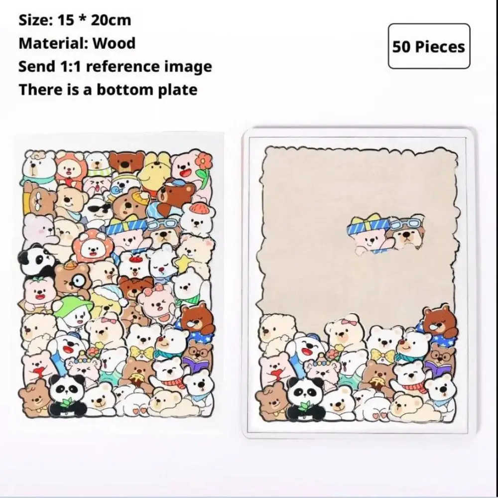 

Irregular Shaped Animal Cats Jigsaw Puzzles Wooden Dinosaur Cartoon Shape Puzzles Little Bear Animal Shape Puzzles Gifts