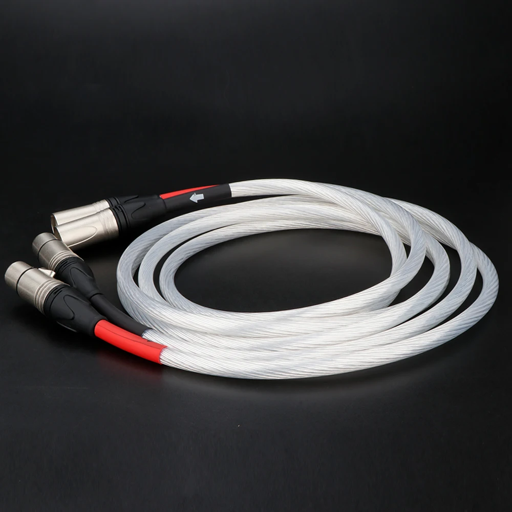 Preffair X402 Hifi 5N OCC Silver Plated XLR Cable Hi-End Cable 2 XLR Male to 2 XLR Female Cable Balance line