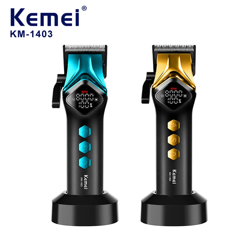 Kemei 1403 Clipper Hair Machine 8000 Rpm Haircut Machine Professional Electric Cheap Men's Hair Clipper Professional Barber Kit