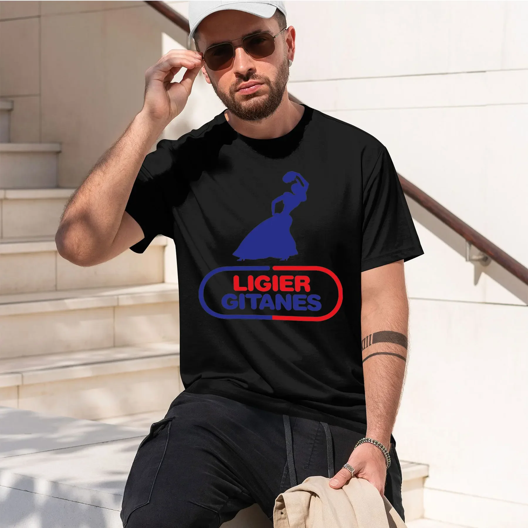 Camiseta LIGIER GITANES 2026, nueva moda, estilo retro, estampado divertido, cuello redondo, para uso diario, cómoda y de gran venta.