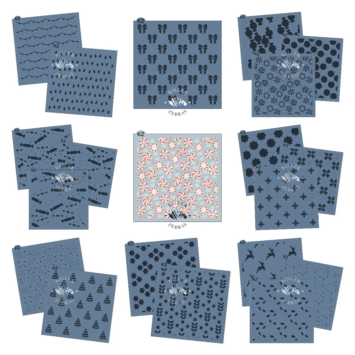 

Christmas Crackers and Pines Stencil DIY Layering Stencils Graphics Painting Scrapbooking Ornament Embossed Template New 2024