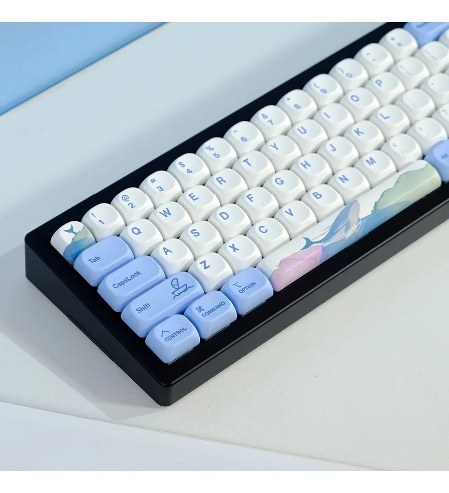 Keycap small fresh high value PBT hot sublimation MOA girl cute big fish begonia mechanical keyboard keycap