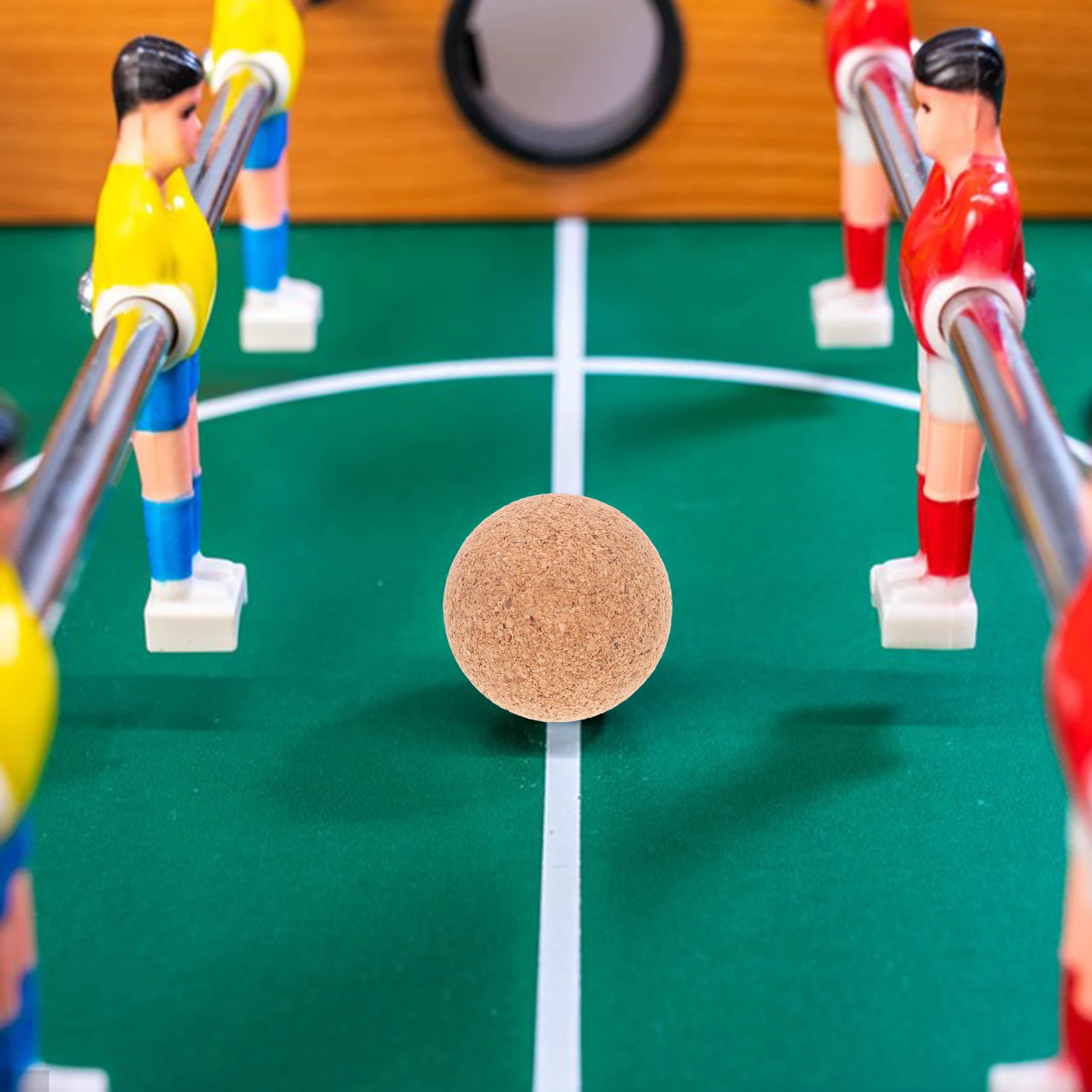 

3pcs Cork For Tabletop Table Indoor Replacement Wood Balls Wear-Resistant Smooth Surface Mini Football Team Sports Home Use