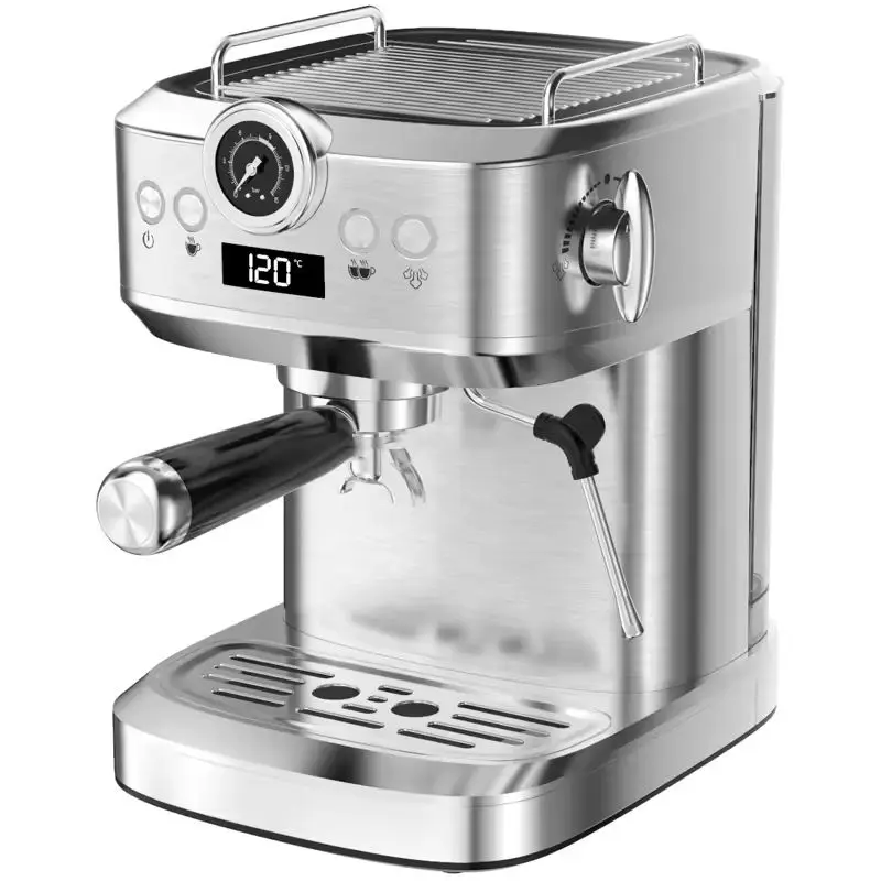 Factory Custom Stainless Steel Espresso Coffee Maker Italian Design French Language Electric for Home Use Hotels