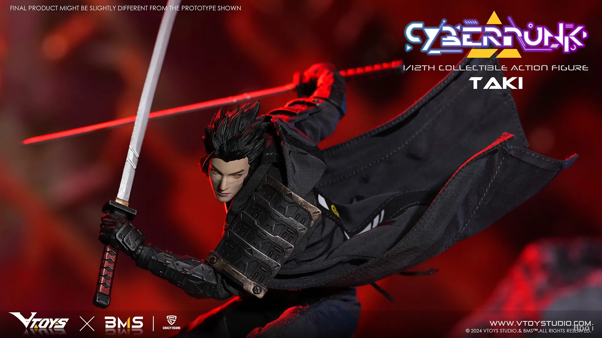 サイバーパンク　1/12 TAKI 新品未開封 検索　真骨彫　フィギュアーツ In Stock】Original VTOYS Cyberpunk Samurai:Taki 1/12 Action Figure