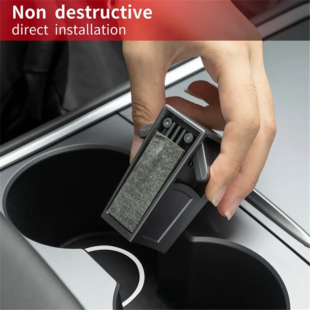 حامل أكواب السيارة لتسلا ، حامل تحكم مركزي ، فتحة إدخال ، مشبك محدد ، إكسسوارات داخلية ، موديل 3 ، موديل Y ، مشروب