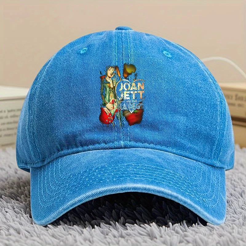 جوان جيت 2023 جولة كاوبوي قبعة بيسبول كاوبوي قبعة بيسبول لينة القطن طاقم الرقبة كاوبوي قبعة بيسبول مع تصميم "BLACKHEARTS"،