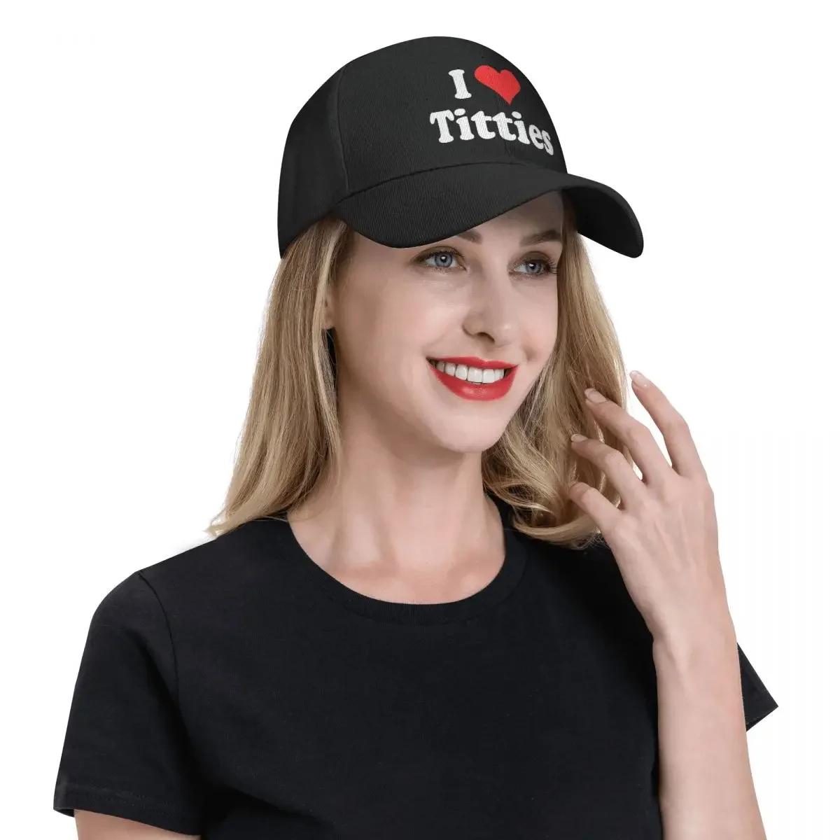 Gepersonaliseerde I Love Titties Baseball Cap Mannen Vrouwen Verstelbare Papa Hoed Streetwear Snapback Caps