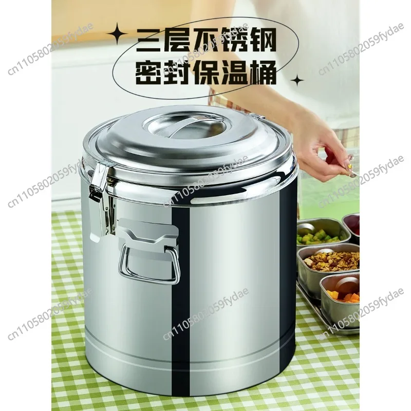Large-Capacity Stainless Steel Insulated Bucket for Ice Shavings Extra-Long Cold Retention for Iced Tea with Ice Cubes
