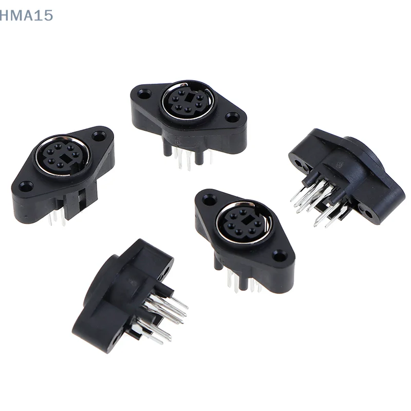 5PCS MDC/S Terminal Socket DIN Jack Connector Mini PS2 6Pin 6P Socket