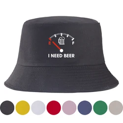 I Need Beer Reversible Bucket Hat Woman Man Outdoor Sun Beach Summer Panama Hats Girl Boy Sport Casual Fisherman Caps Visor Caps