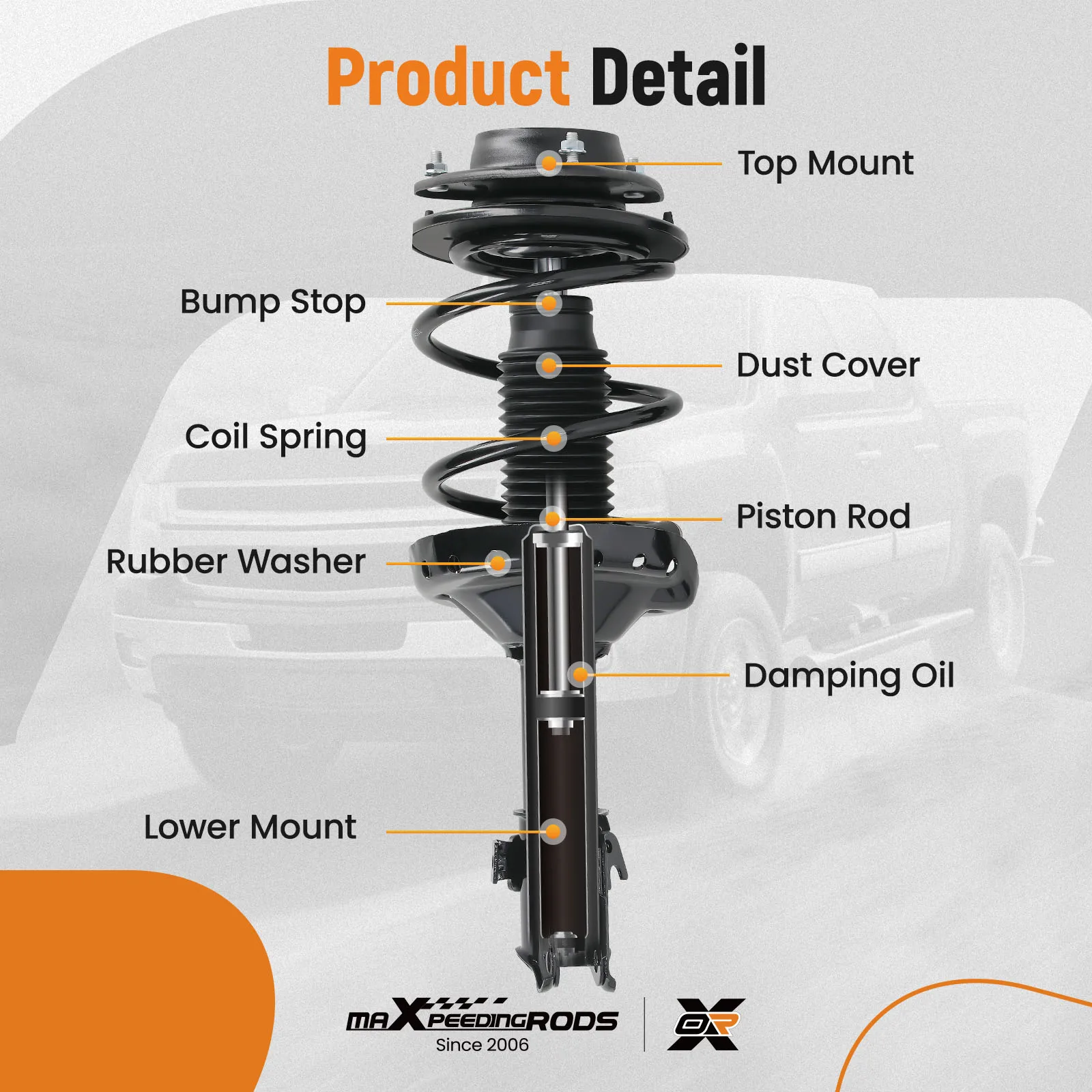 Front Suspension Strut Spring For 2008 2009 2010 2011 Subaru Impreza 1331911L R - view 6