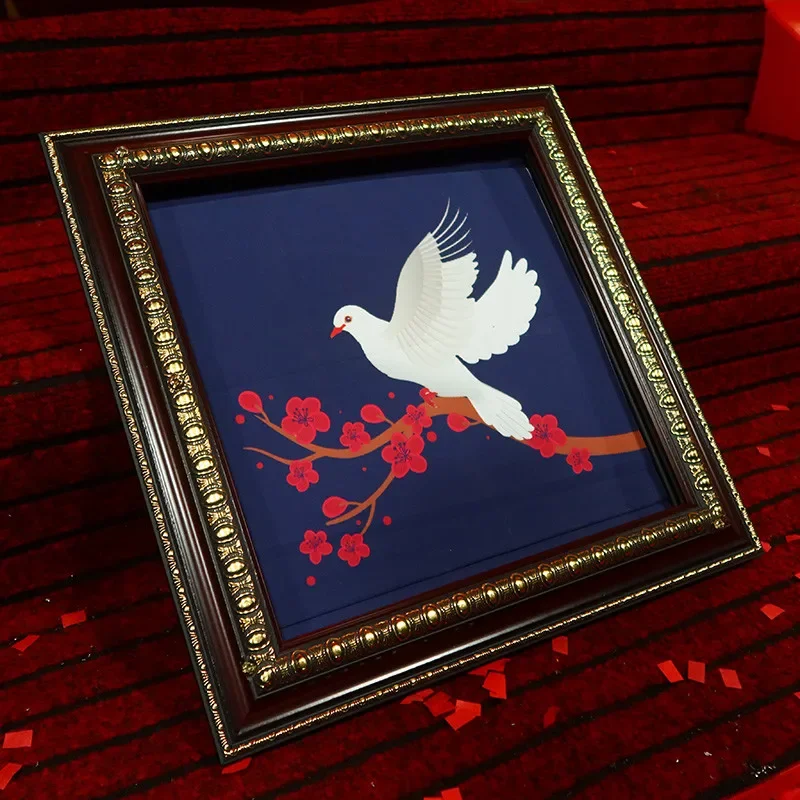 Рамка Dove (Двойice) Делюкс Dove Frame Голубь Картинка Изменение цвета для настоящей птицы Сцена Волшебные трюки Волшебный реквизит Вечеринка Волшебное шоу Веселье