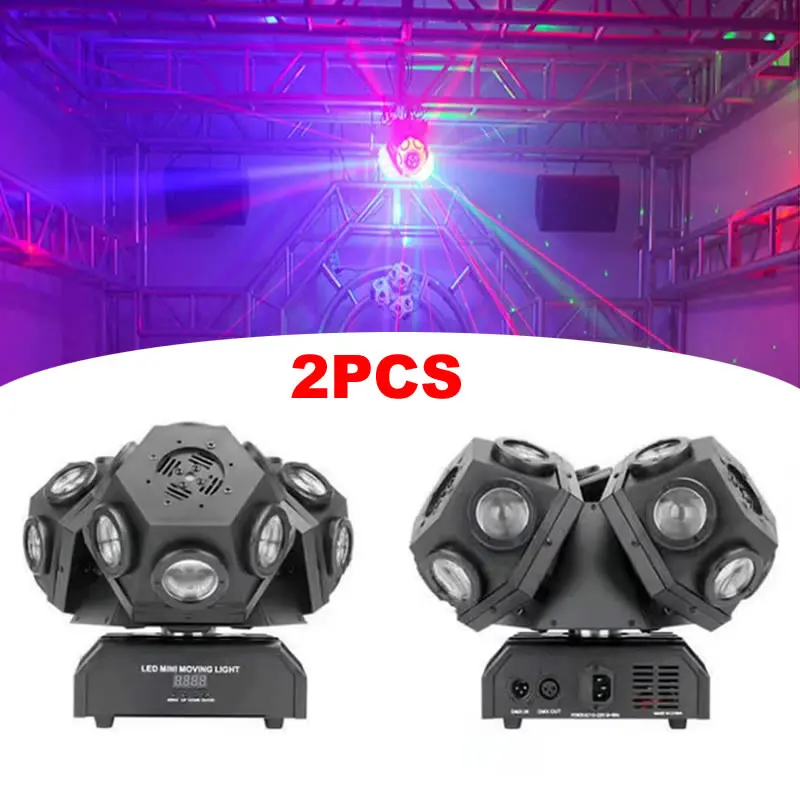 2PCS 180W DMX LED Moving Head Light Disco Ball Beam Party Lighting For Dj Christmas Party Lighting For Disco Parties Dj Lights
