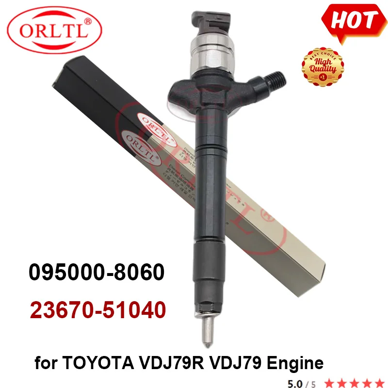 

ORLTL 23670-51040 23670 51040 Common Rail Injector 095000-8060 2367051040 For TOYOTA LAND CRUISER 1VD-FTV