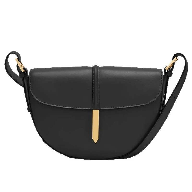 

Saddle Bag: New European & American Luxury Leather Shoulder Bag, Crossbody Bag, Crescent Bag