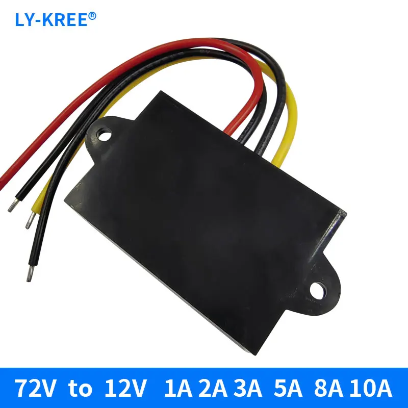 Step-Down 72V to 12V Voltage Converter  Buck Module Vehicle DC Transformer Regulator 30-90V to 12V  1A 2A 3A 5A 8A 10A