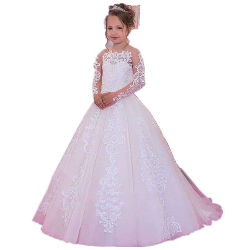 Vestido floral para meninas, vestido de festa de casamento, baile, princesa, ocasião formal, crianças para meninas, festa de casamento