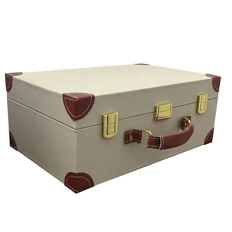 Leather Storage Box Suit Living Room Storage Box Cloakroom Clothes Organize Case Modern Bedroom Multifunctional Organize Case