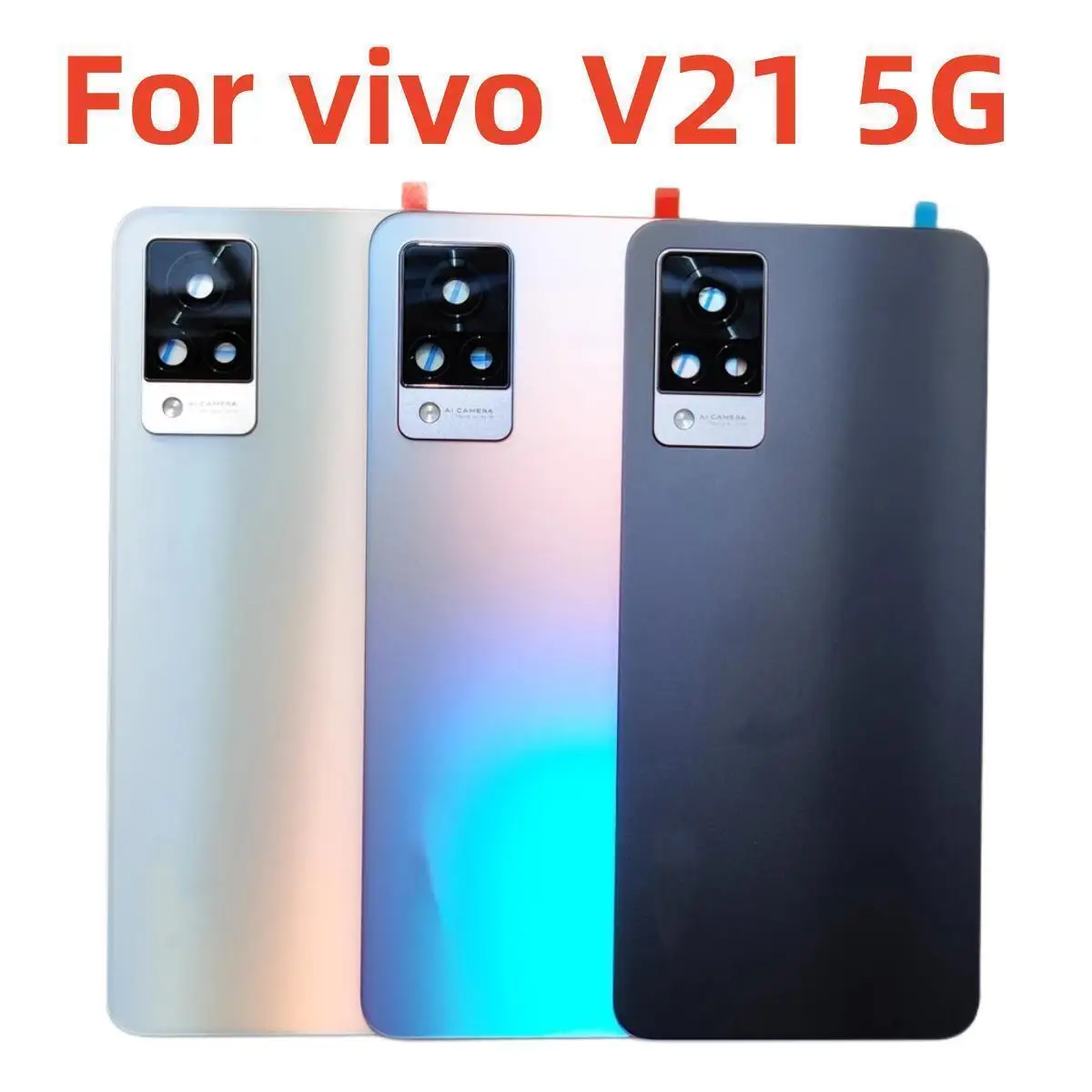 

Original Back Glass Cover For vivo V21 5G, Back Door Replacement Battery Case, Rear Housing Cover for vivo V21 With Camera Lens