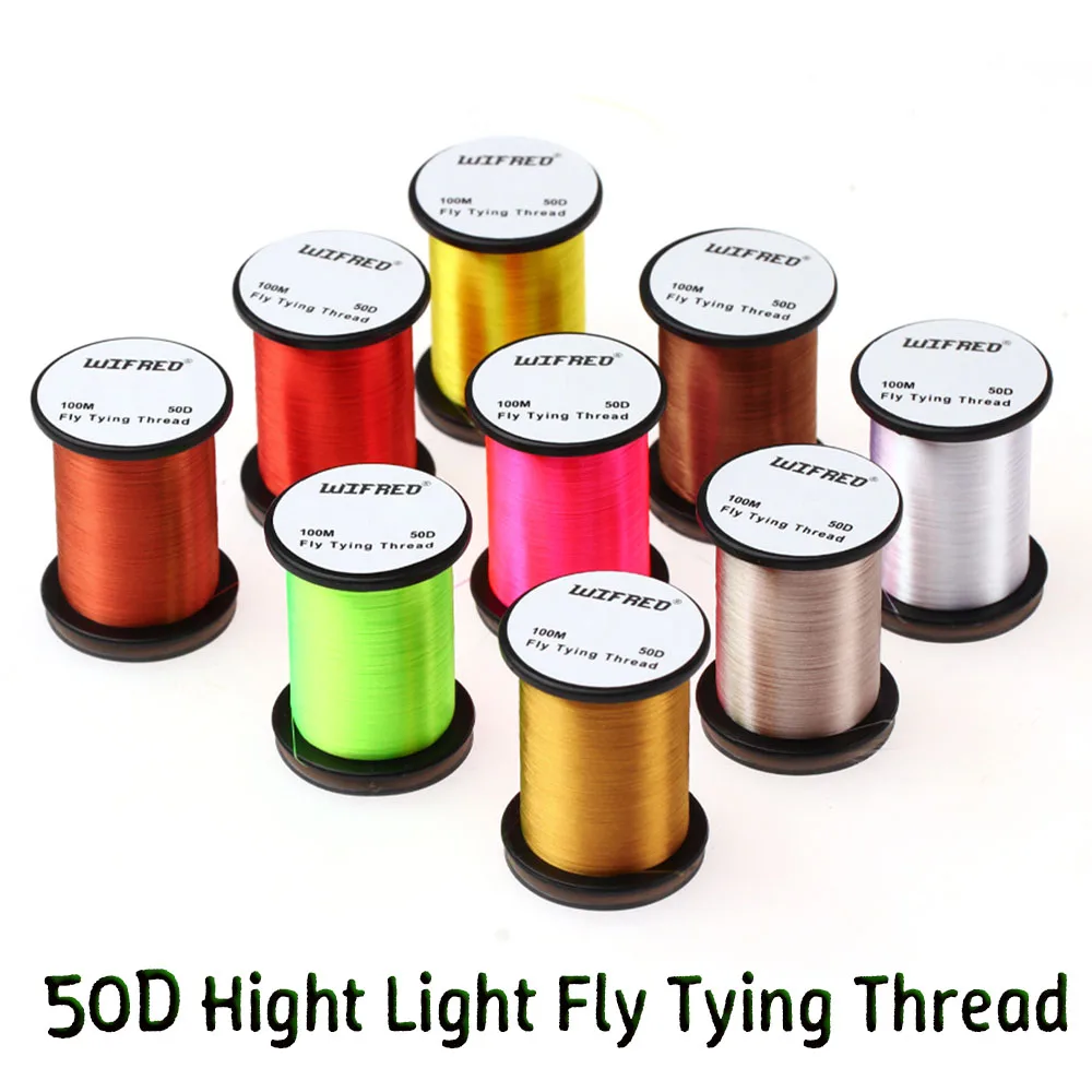 1PC/9PCS 50D Hight Licht Fliegen Binden Gewinde Trocken Nass Midge Nymph Kleine Fliegen Binden Materialien fit # 16- # 22-Fliegenhaken