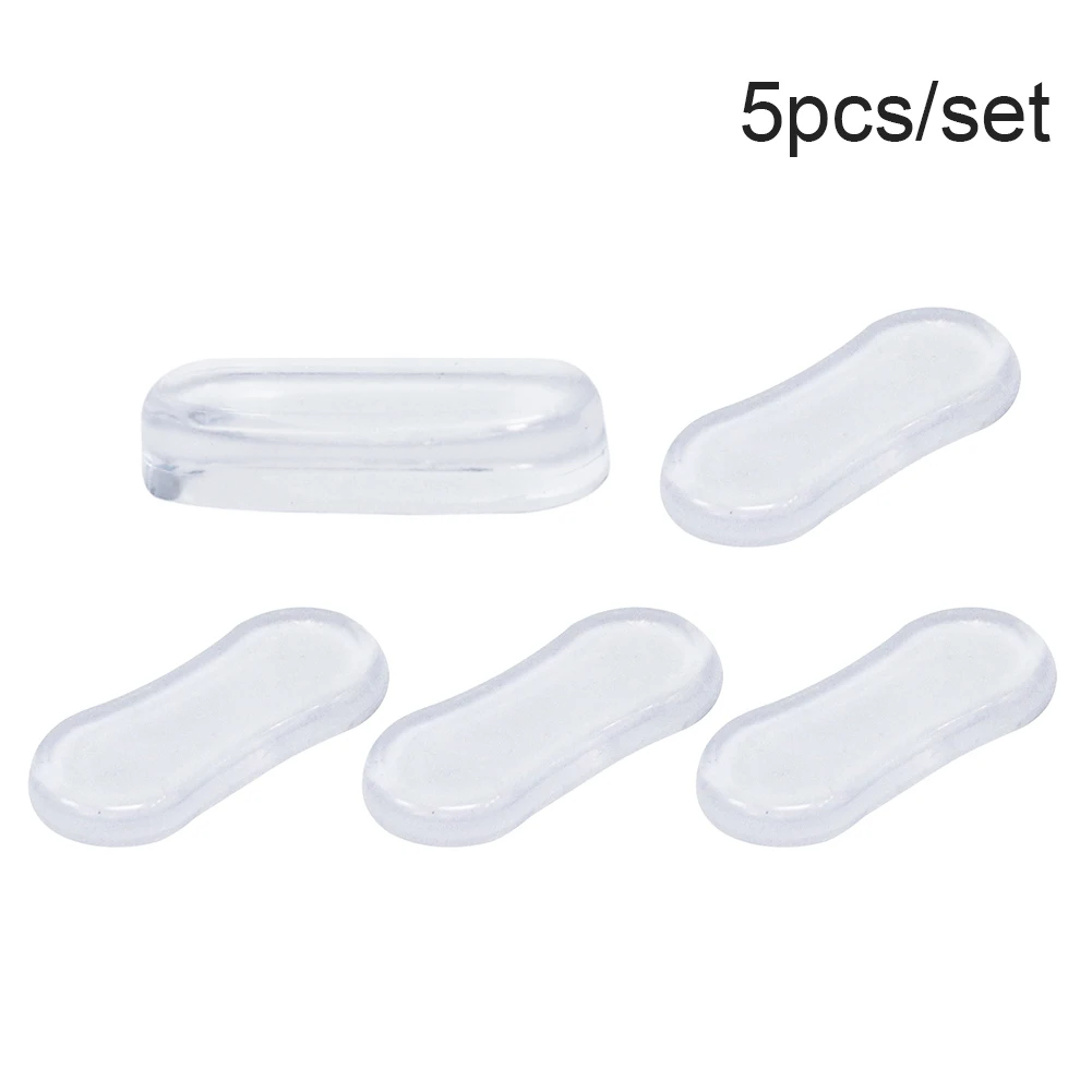 5pcs Toilet Seat Bumper Bathroom Transparent Replacement Parts Universal Strong Adhesive Home Pads Hygienic Silicone Shockproof