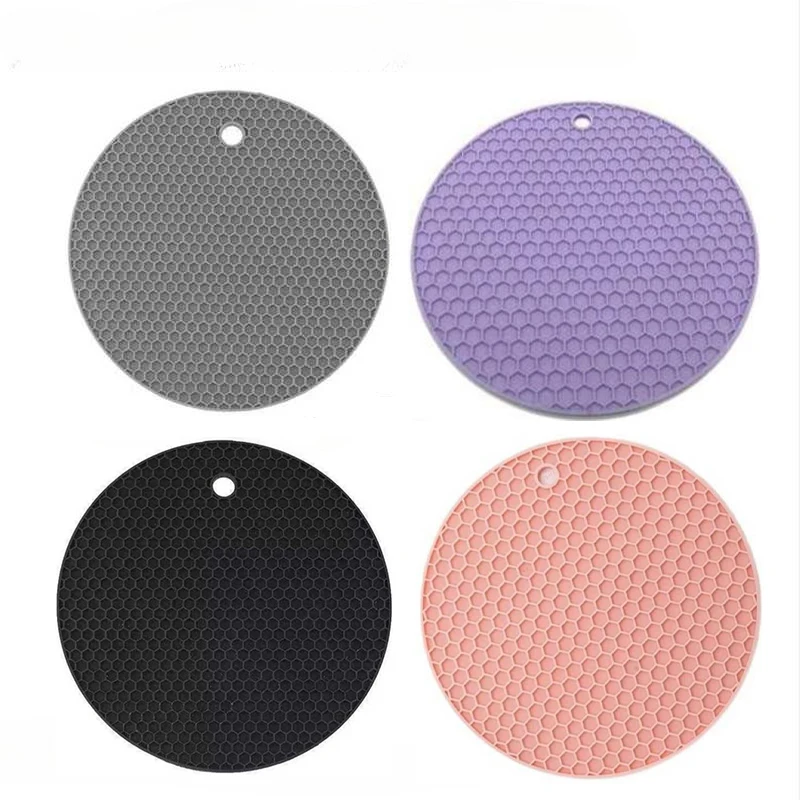1/2/3PCS Round Trivet Mats Honeycomb Pattern Trivet Mats Multifunctional Silicone Grippers Jar Openers Appicable Kitchen