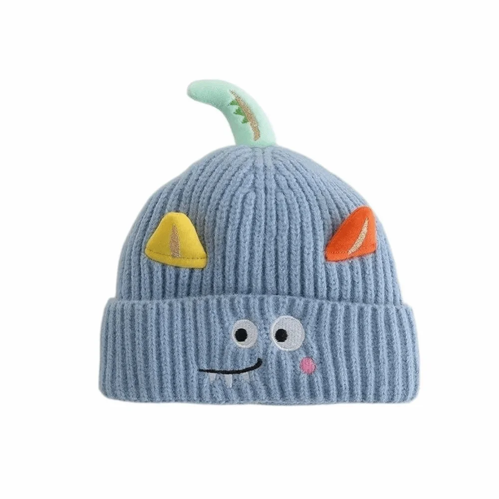 

Fashionable 0-24 Months Knitted Hats Solid Color Warm Hat Scarf Set Soft Thickening Neck Gaiter Set Boys and Girls