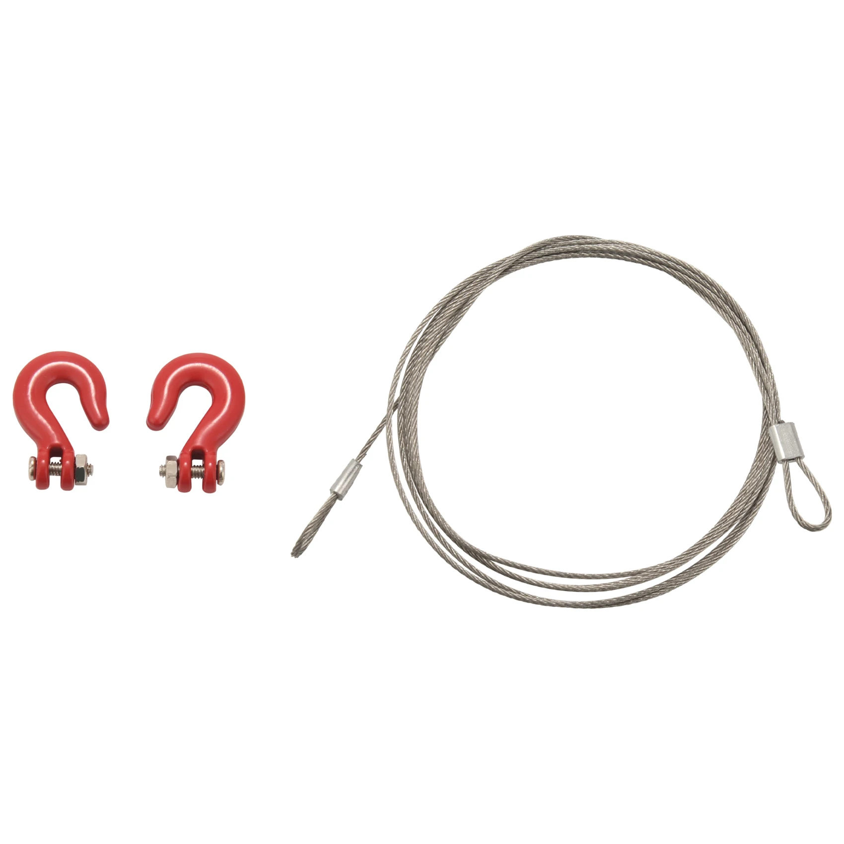AA2004 Superior 1: 10 RC Crawler Accessories Metal Trailer Wire Rope Tow Rope with Hooks for RC Car 1/10 D90 SCX10 Truck RC Car
