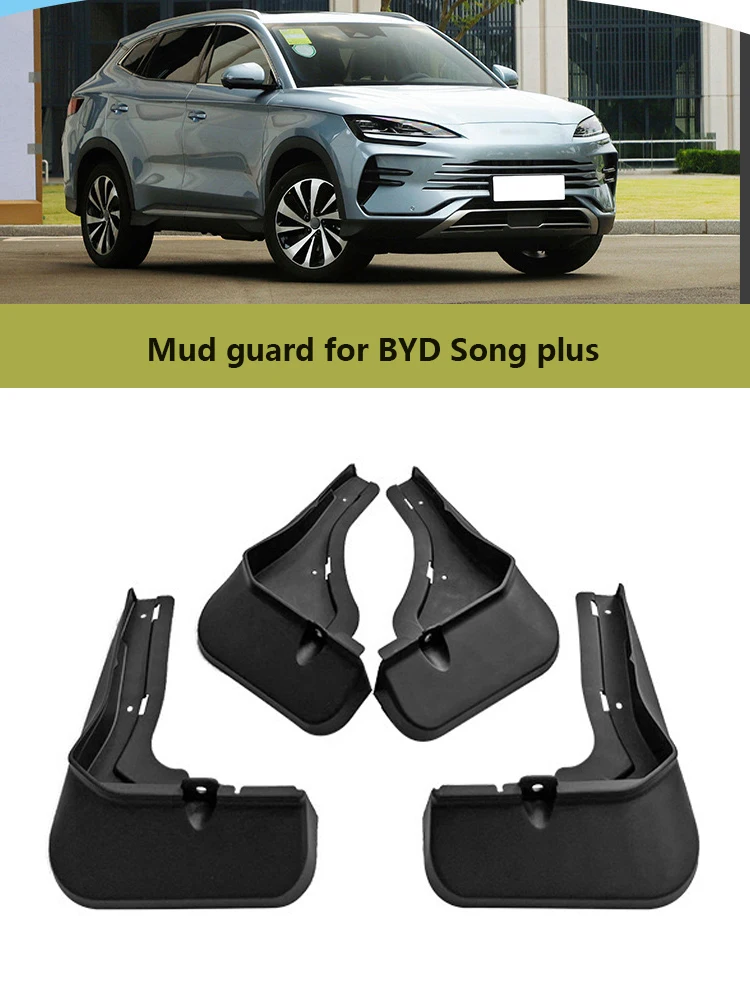 

4pcs Black Mud Flaps For BYD Song Plus 2023 2024 Mudflaps Splash Guards Mud Flap Front Rear Mudguards Fender