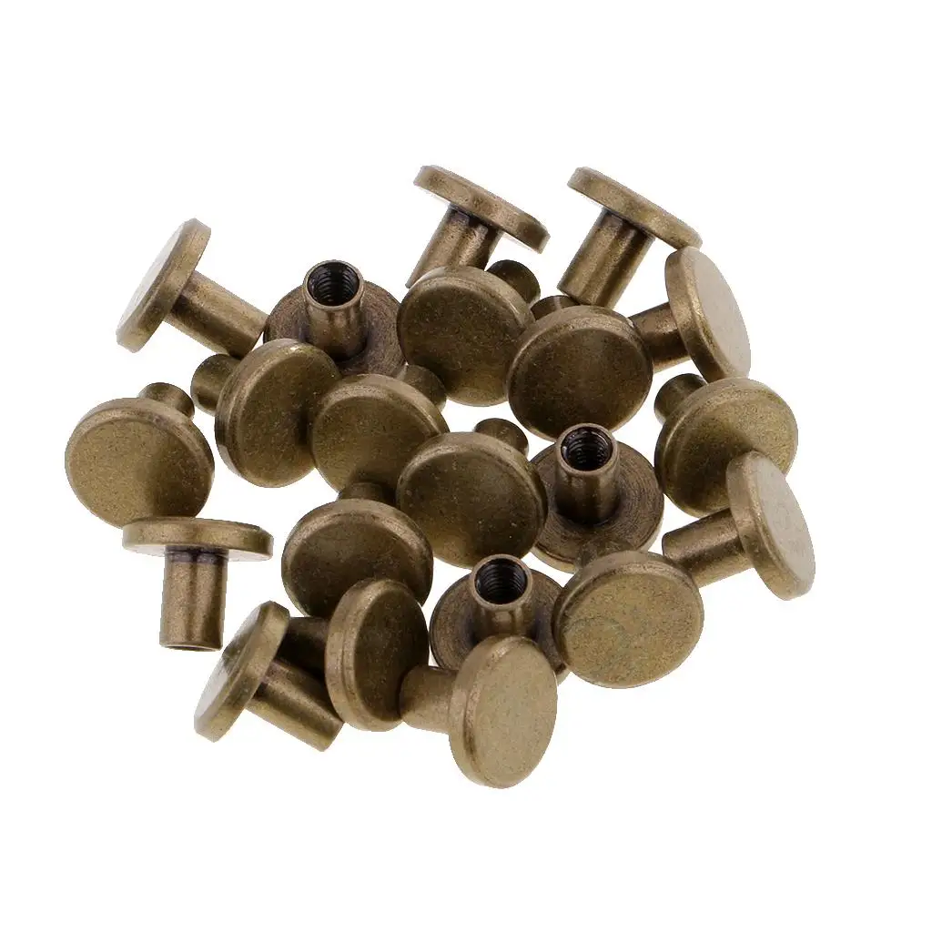 Rivet Stud Screw Chicago Leather Copper Decor Studs Nail Buttons for Bag Clothing Shoe Projects