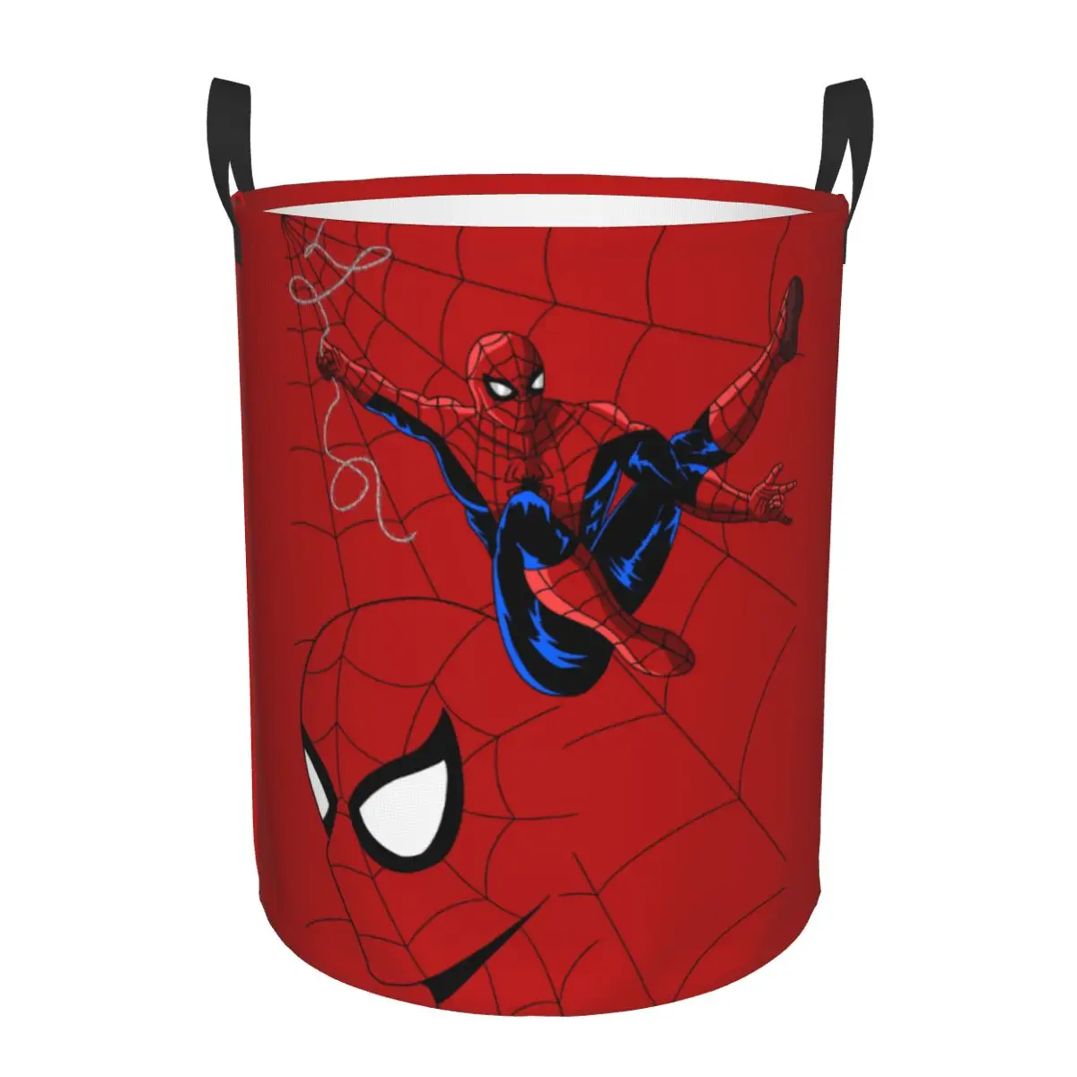 Custom Action Spider Man Comics Laundry Basket Collapsible Superhero Movie Baby Hamper for Nursery Toys Organizer Storage Bins