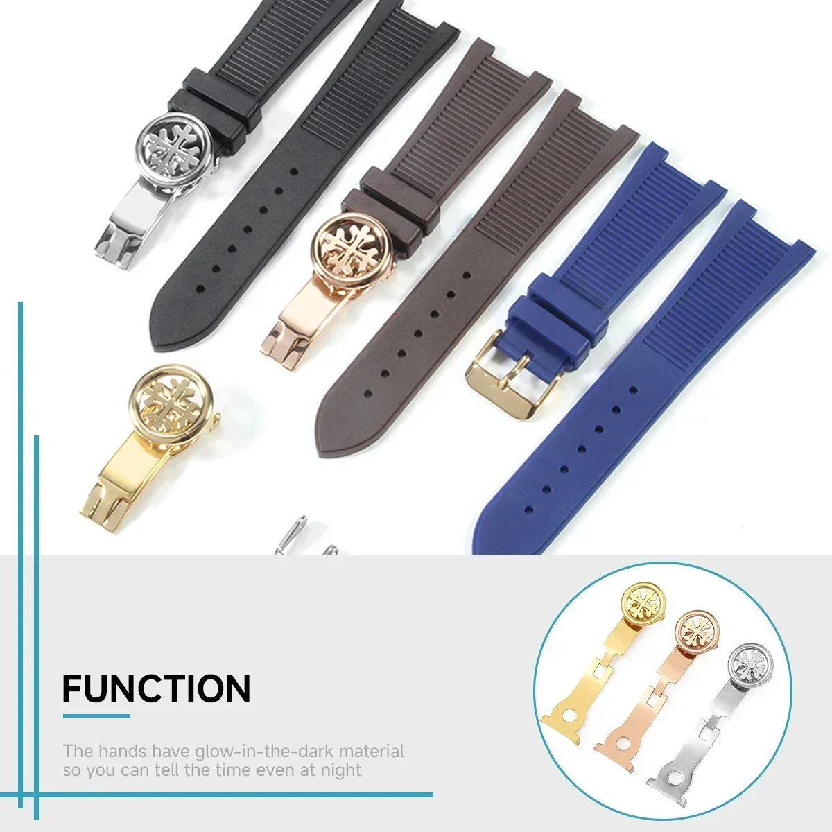 Watchband Metal Buckle Clasp For Stainless Steel Watch Clasp For PP Patek Philippe Watchband Buckles 18mm 20mm