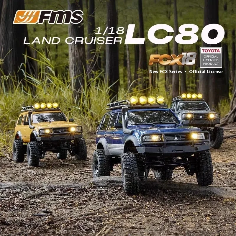 FMS 1/18 LC80 FCX18 Toyota RC Truck Toyota Land Cruiser 4WD off-road vehicle Variable Speed Simulation RTR Toys