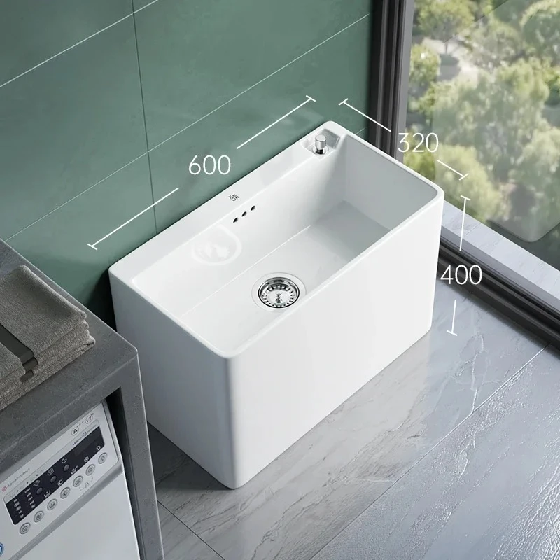 Mop Pool Home Balcony Bathroom Size Floor Mop Basin New Rectangular Wash Sink