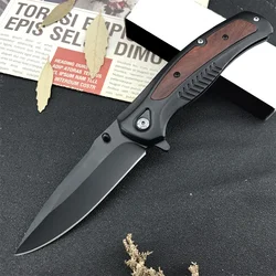 NEW DA315 Flipper Assisted Folding Knives 7Cr13Mov Blade 420 Steel Wooden Handle Outdoor EDC Pocket Hunting Rescue Survival Tool