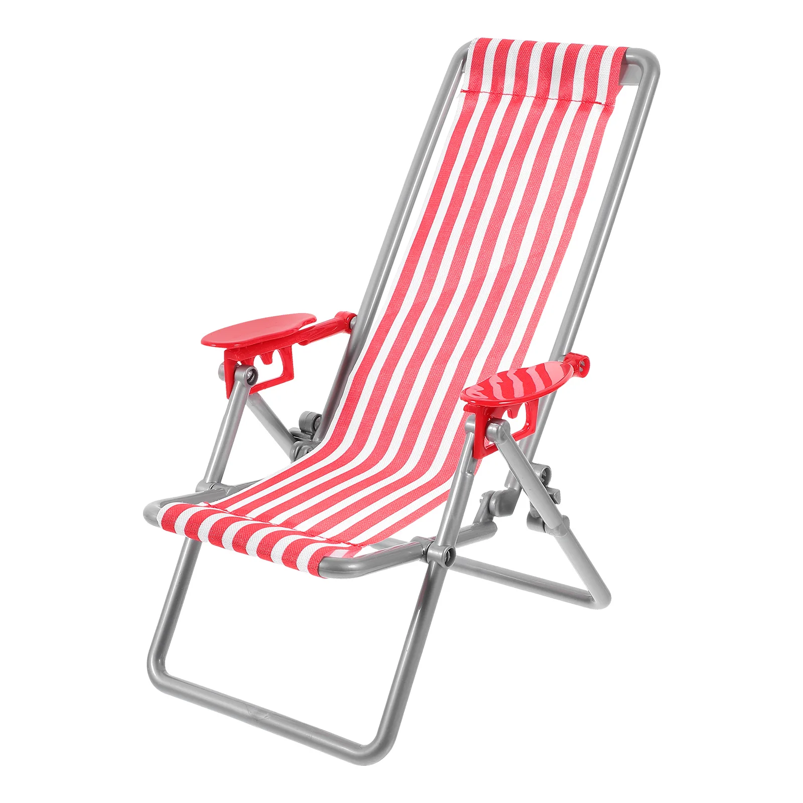 Miniature Dollhouse Furniture Beach Chair Toys Decoration Stripe Simulated Model