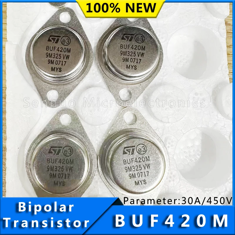 5 buah tutup besi segel emas BUF420M TO-3, 100% baru asli, Bipolar (BJT) Transistor NPN 450 V 30 A 275 W